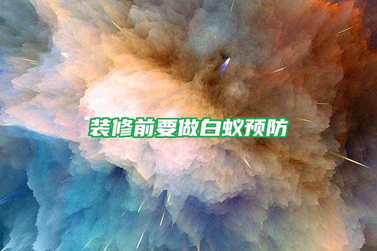 裝修前要做白蟻預(yù)防