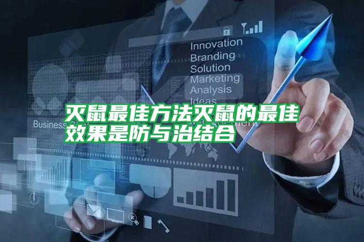 滅鼠最佳方法滅鼠的最佳效果是防與治結合