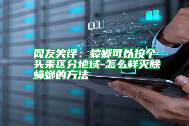網(wǎng)友笑評(píng):蟑螂可以按個(gè)頭來(lái)區(qū)分地域-怎么樣滅除蟑螂的方法