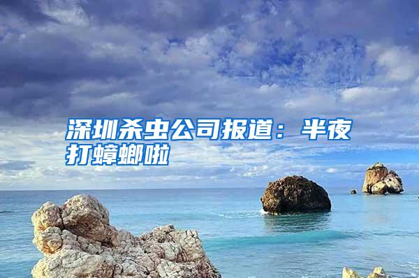 深圳殺蟲公司報(bào)道：半夜打蟑螂啦