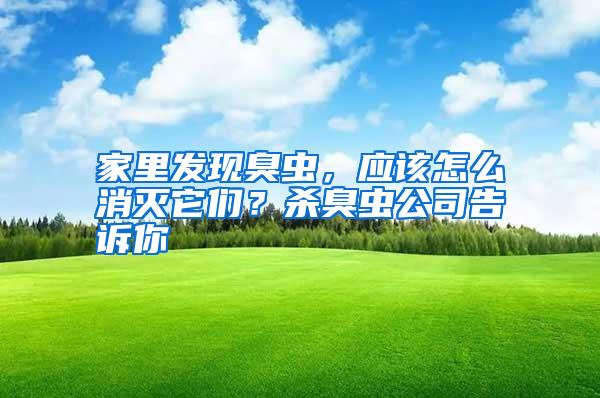 家里發(fā)現(xiàn)臭蟲,應(yīng)該怎么消滅它們?殺臭蟲公司告訴你
