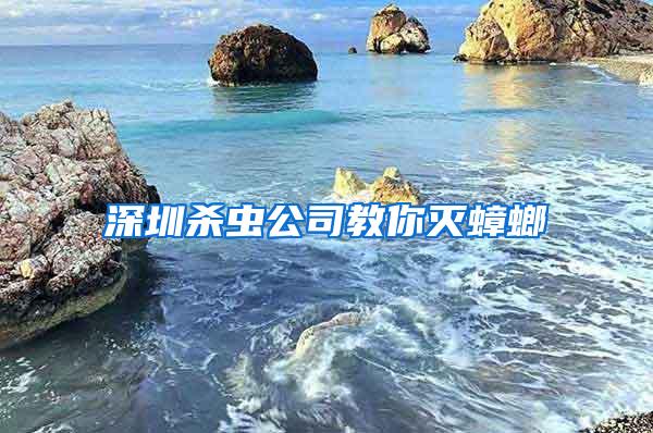 深圳殺蟲(chóng)公司教你滅蟑螂