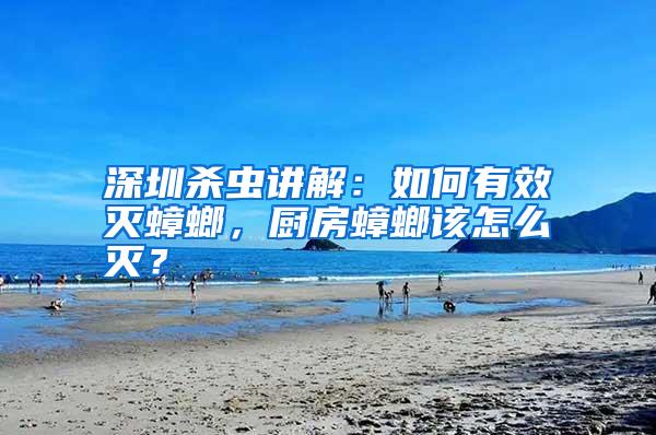 深圳殺蟲講解：如何有效滅蟑螂，廚房蟑螂該怎么滅？
