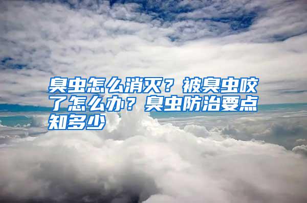 臭蟲怎么消滅?被臭蟲咬了怎么辦?臭蟲防治要點(diǎn)知多少
