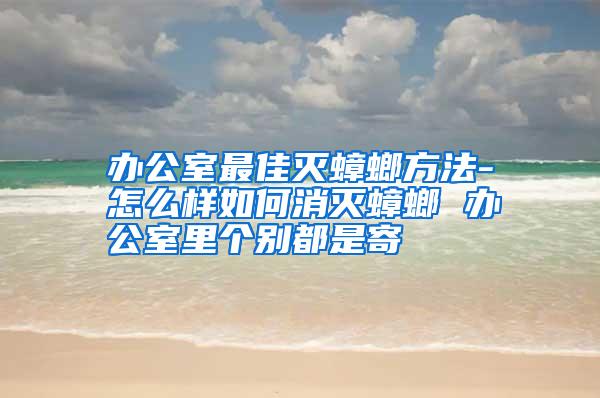 辦公室最佳滅蟑螂方法-怎么樣如何消滅蟑螂 辦公室里個別都是寄