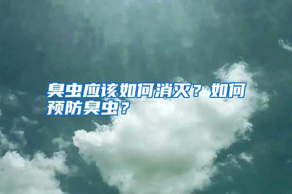 臭蟲應該如何消滅?如何預防臭蟲?