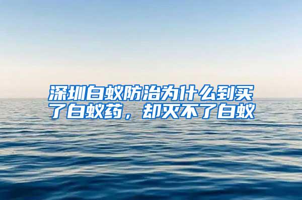 深圳白蟻防治為什么到買了白蟻藥，卻滅不了白蟻